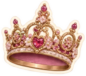 Pegatina de Amalia: corona