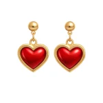 Pendientes Melisa corazón rojo estilo oficial ONIKIX