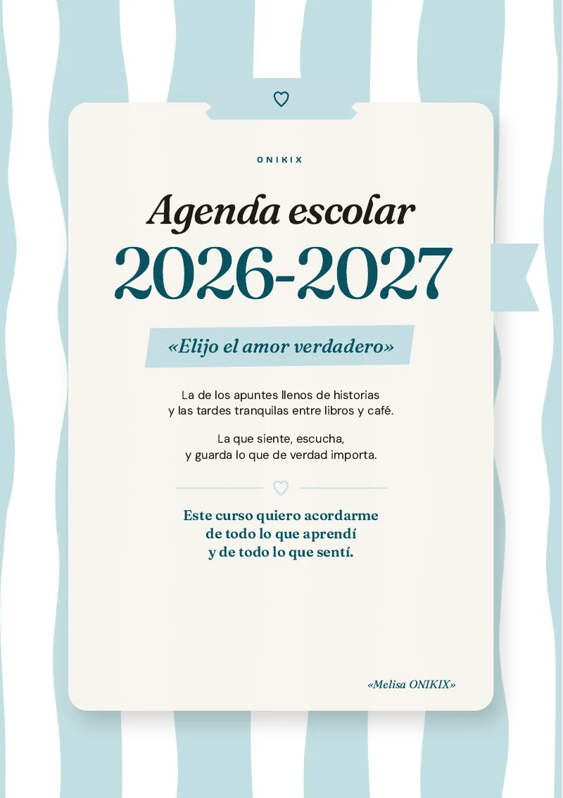 Portada de Agenda escolar de Melisa, agenda escolar 2026-2027 de ONIKIX